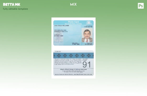 Шаблон за фото картичка со модерен стил Австралија Нов Јужен Велс